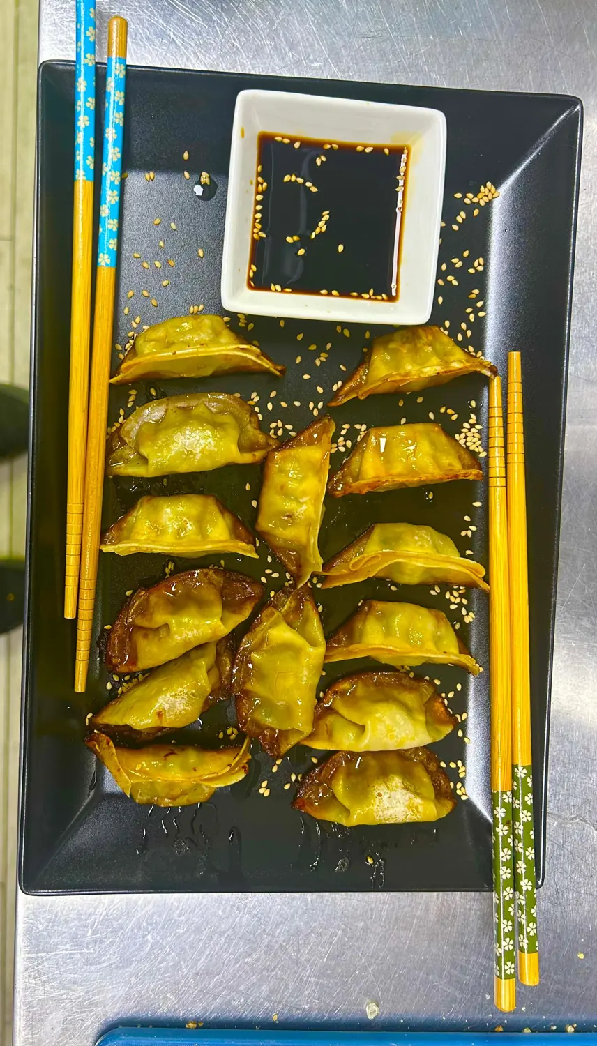 Gyozas con salsa de soja